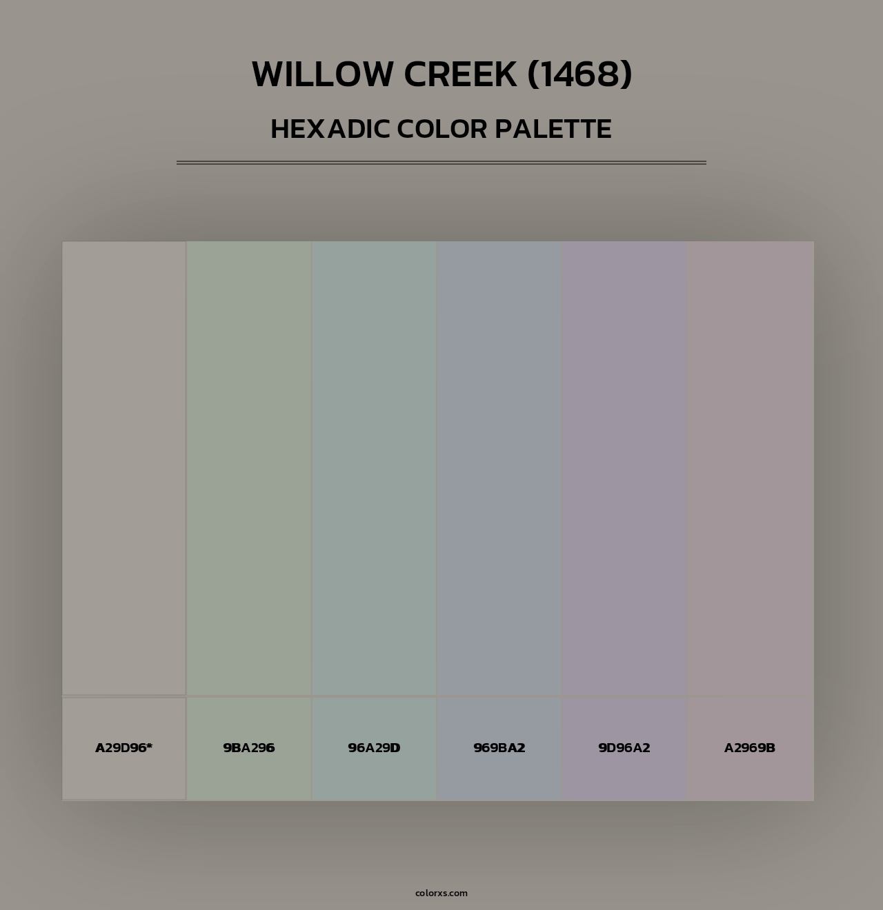 Willow Creek (1468) - Hexadic Color Palette