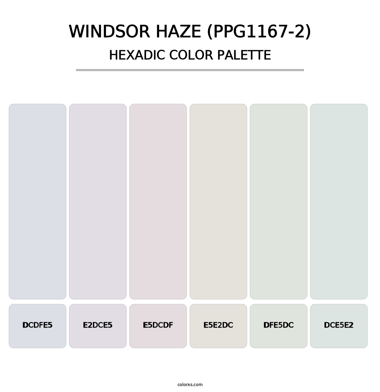 Windsor Haze (PPG1167-2) - Hexadic Color Palette