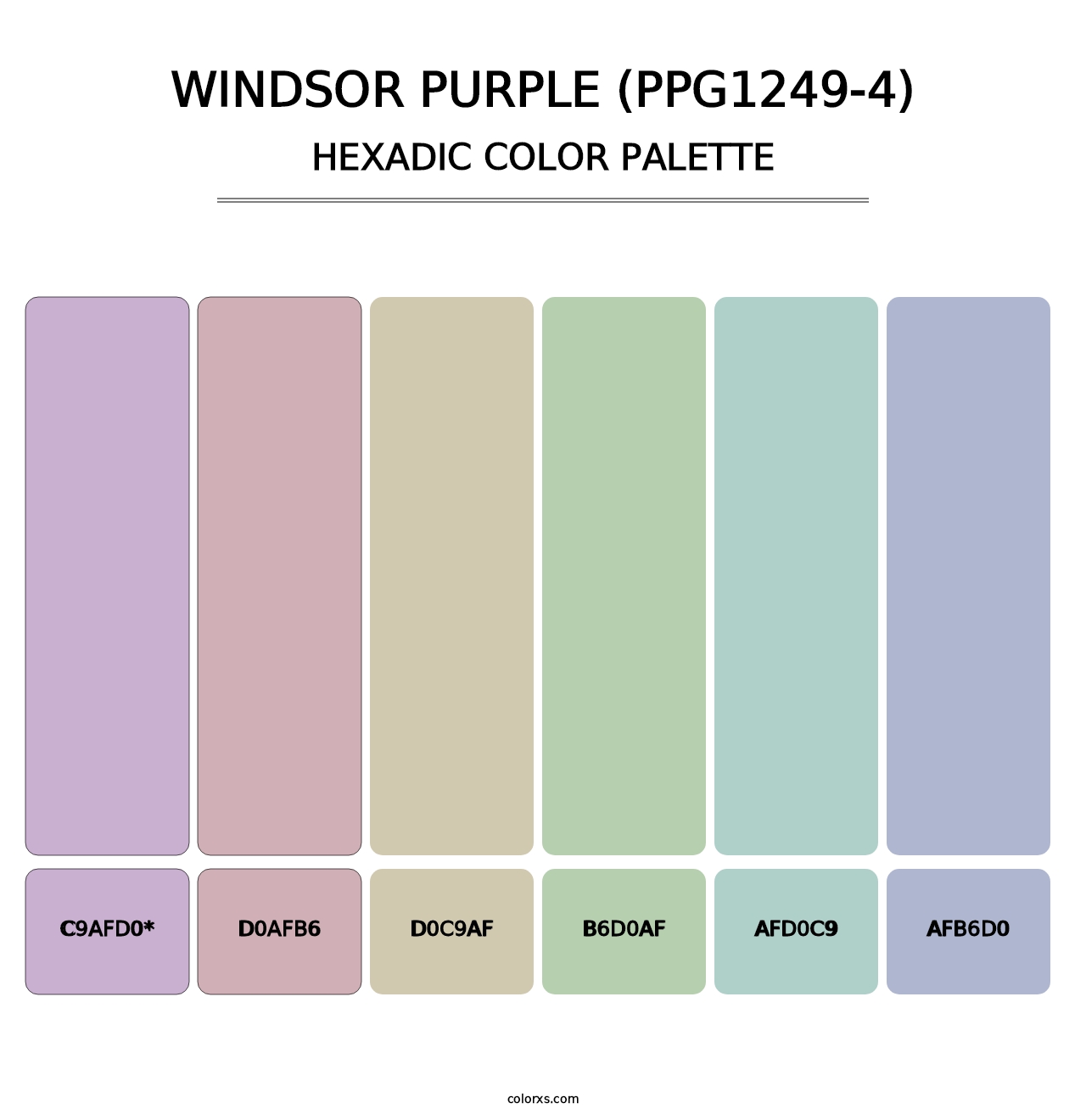 Windsor Purple (PPG1249-4) - Hexadic Color Palette