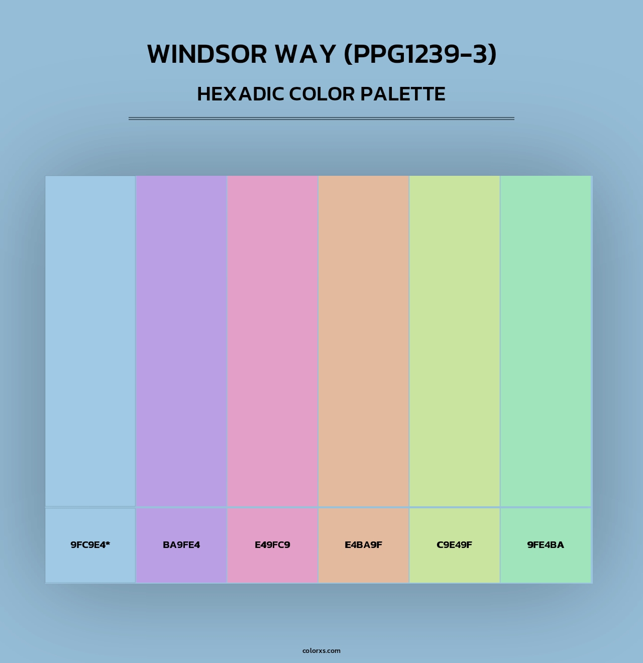 Windsor Way (PPG1239-3) - Hexadic Color Palette