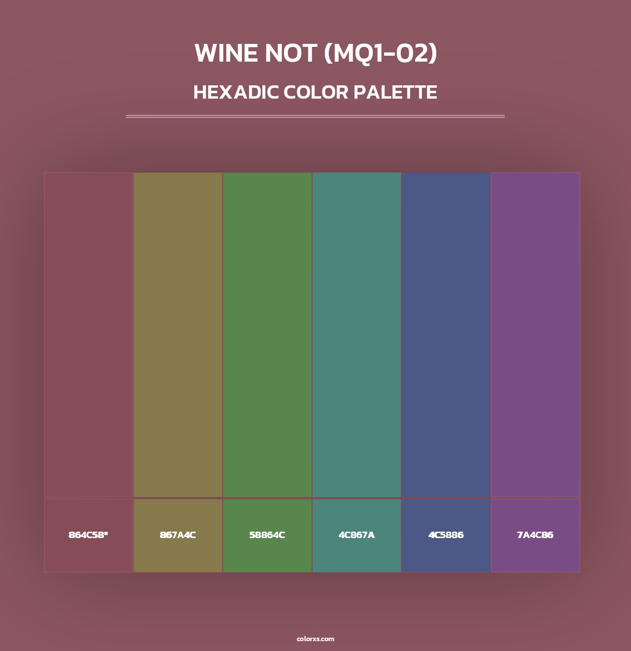 Wine Not (MQ1-02) - Hexadic Color Palette