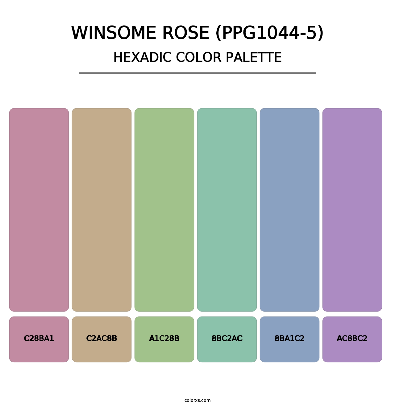 Winsome Rose (PPG1044-5) - Hexadic Color Palette