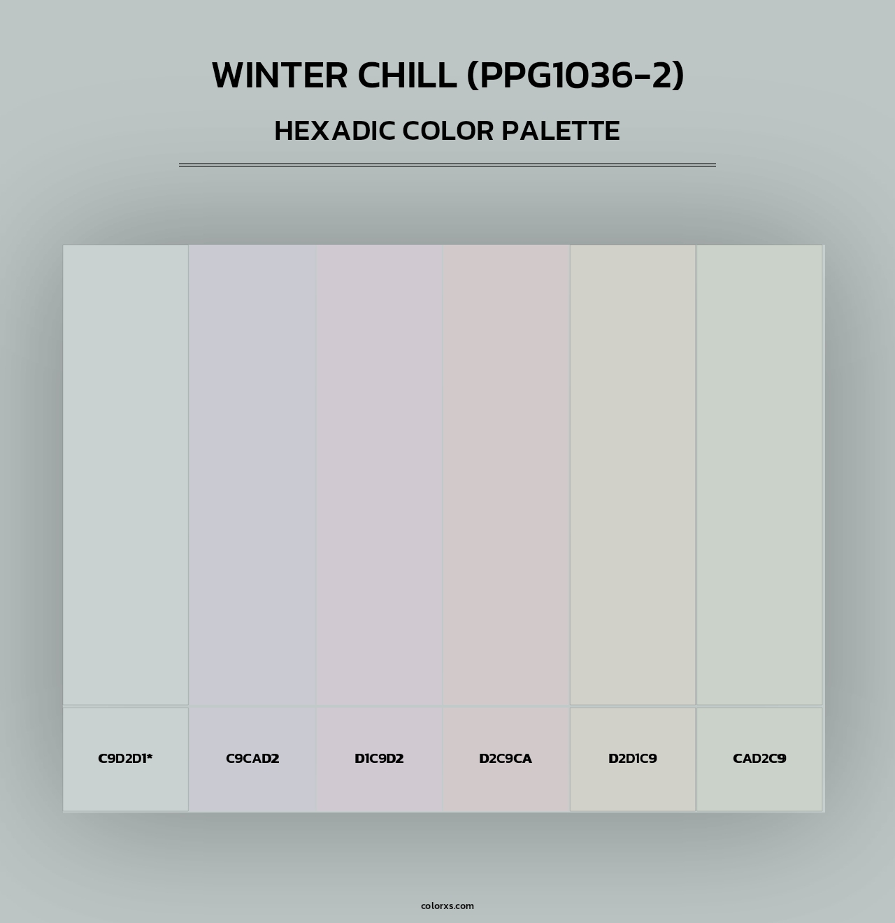 Winter Chill (PPG1036-2) - Hexadic Color Palette
