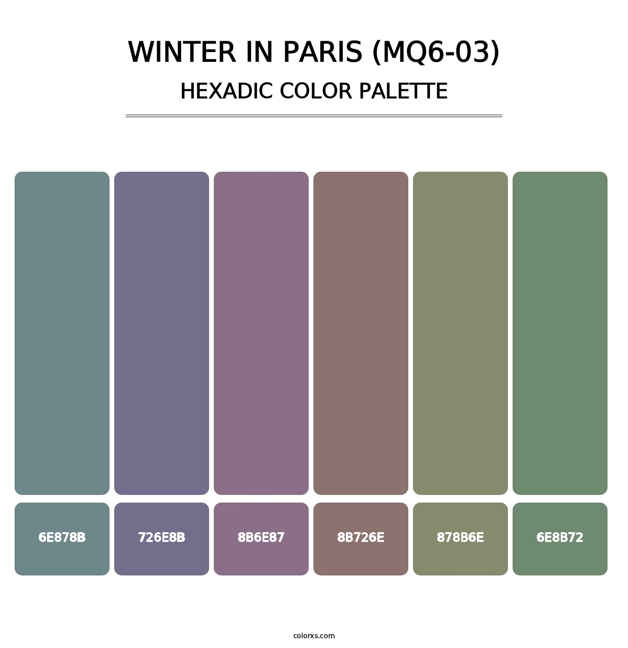 Winter In Paris (MQ6-03) - Hexadic Color Palette