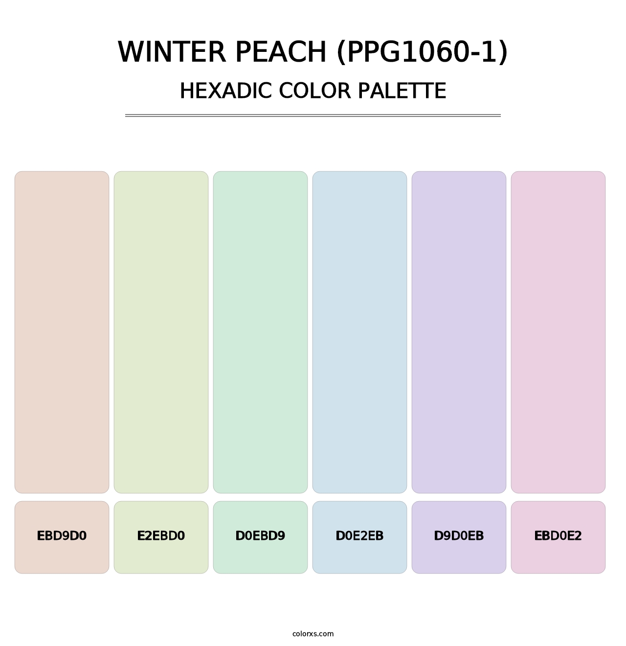Winter Peach (PPG1060-1) - Hexadic Color Palette