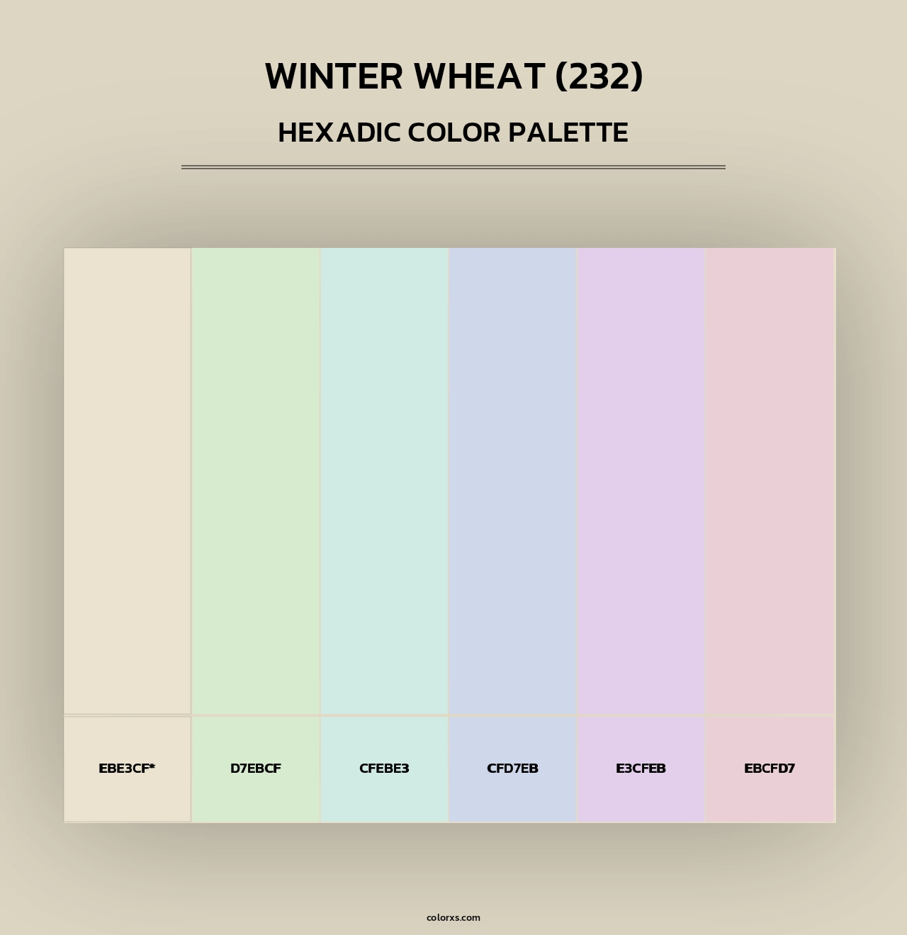 Winter Wheat (232) - Hexadic Color Palette