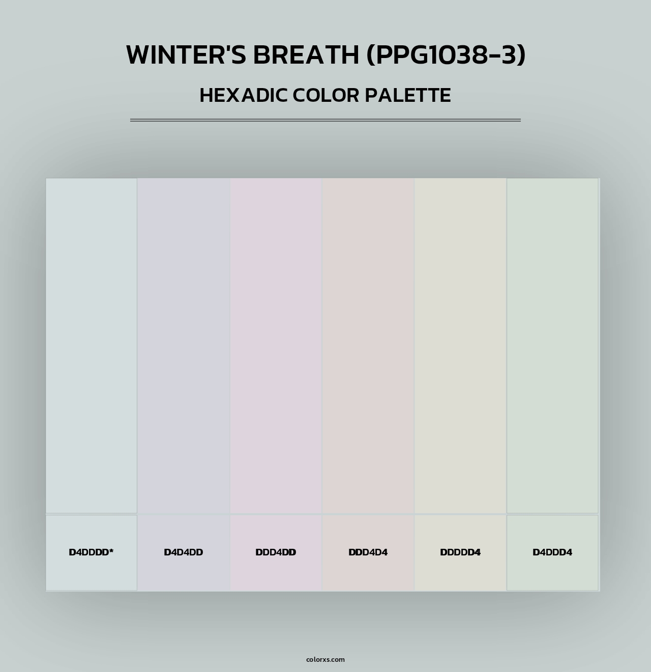 Winter's Breath (PPG1038-3) - Hexadic Color Palette