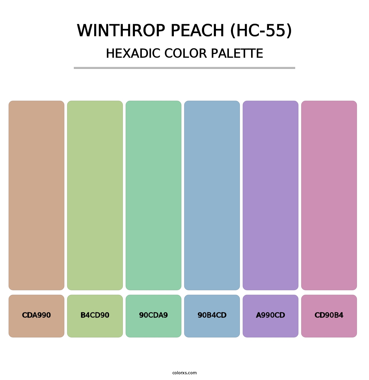 Winthrop Peach (HC-55) - Hexadic Color Palette