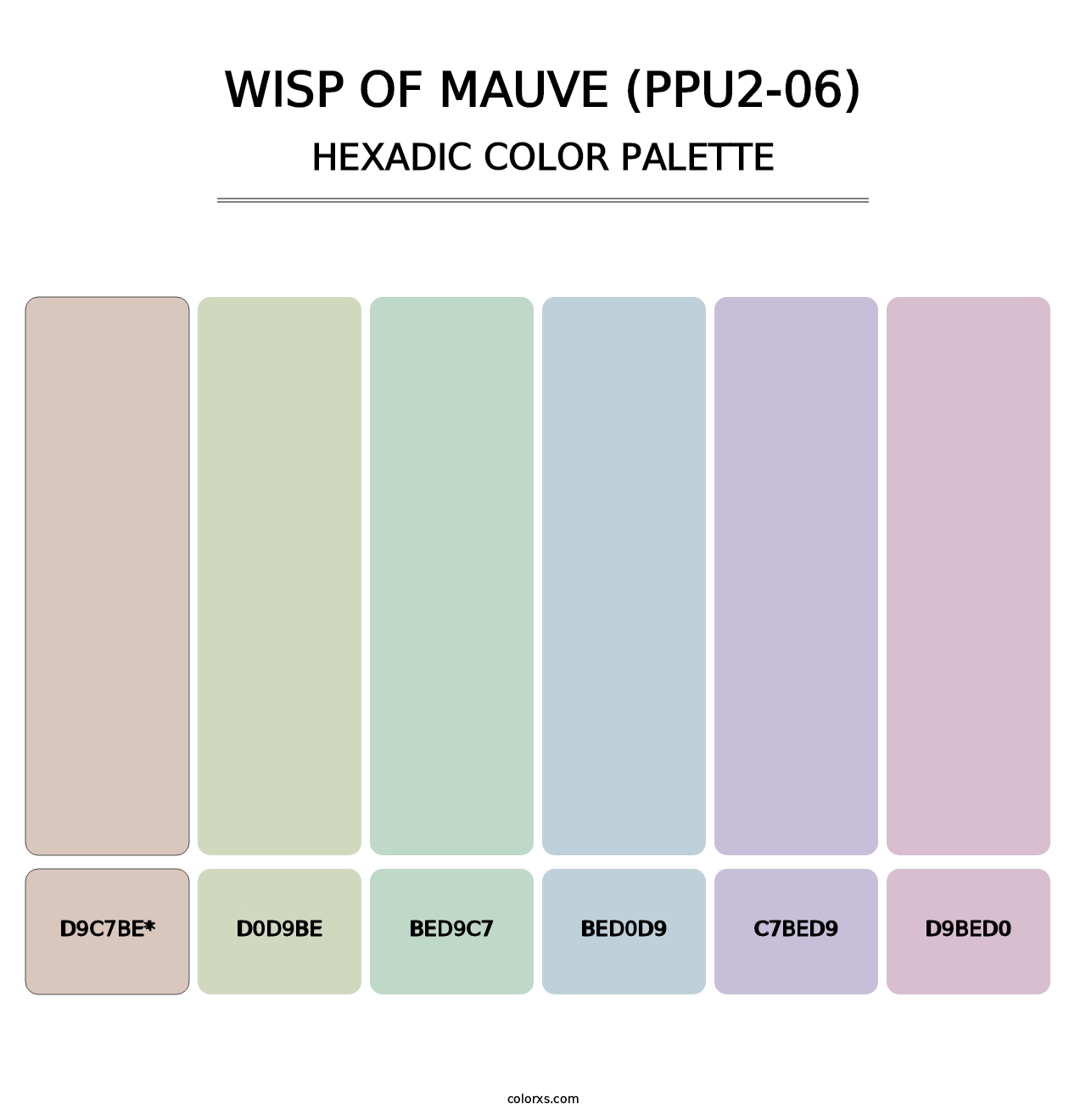 Wisp Of Mauve (PPU2-06) - Hexadic Color Palette
