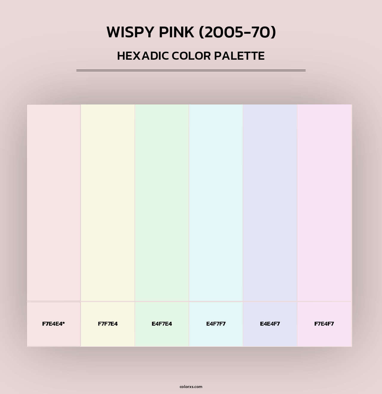Wispy Pink (2005-70) - Hexadic Color Palette