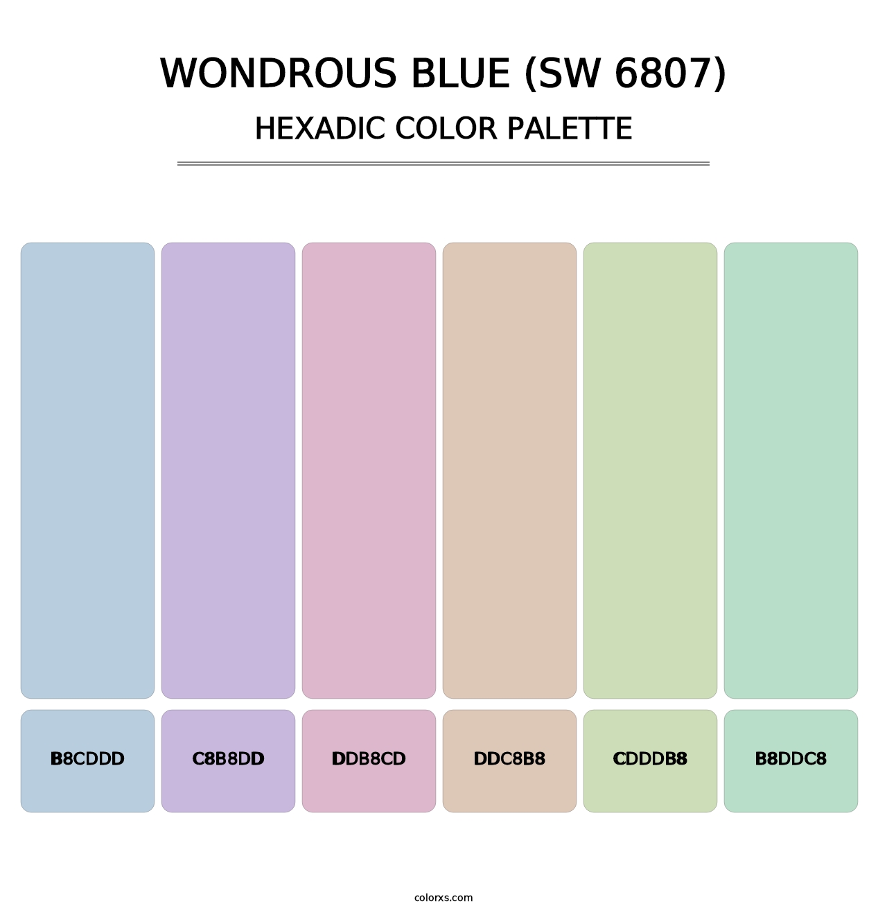 Wondrous Blue (SW 6807) - Hexadic Color Palette