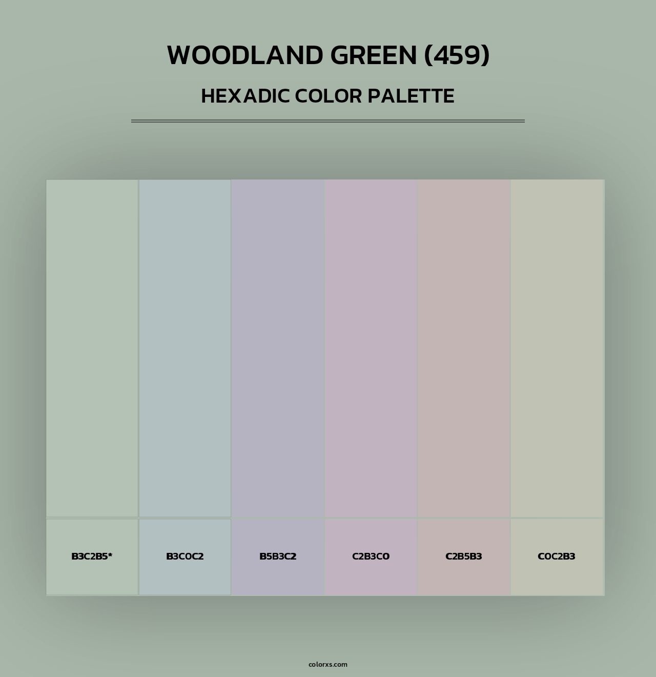 Woodland Green (459) - Hexadic Color Palette