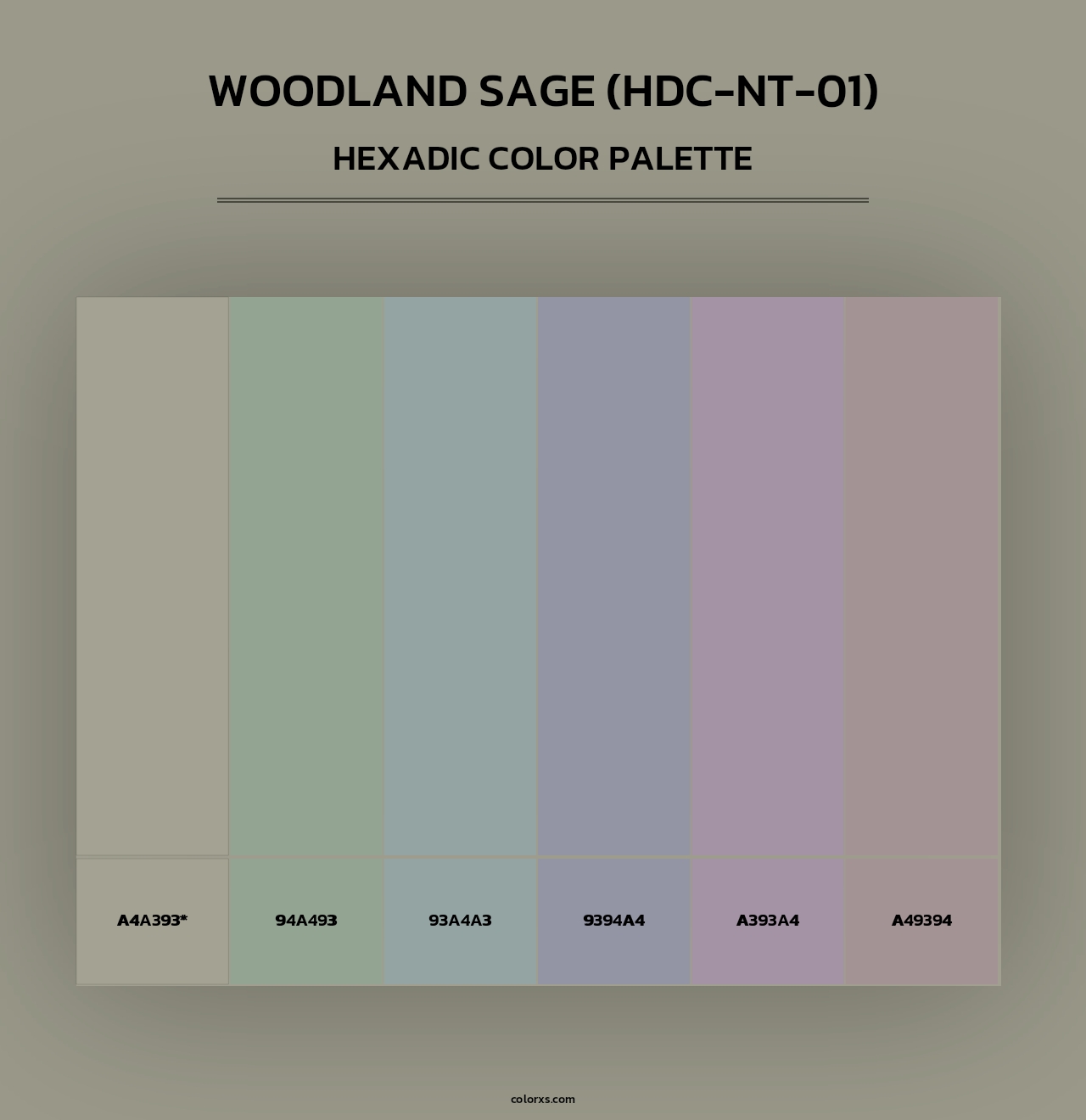 Woodland Sage (HDC-NT-01) - Hexadic Color Palette