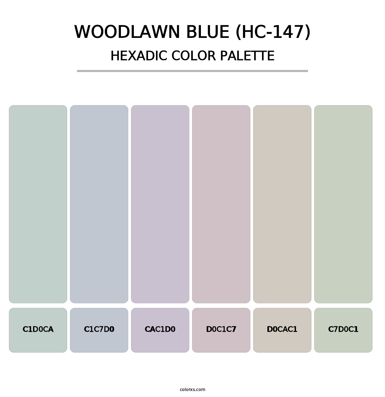 Woodlawn Blue (HC-147) - Hexadic Color Palette