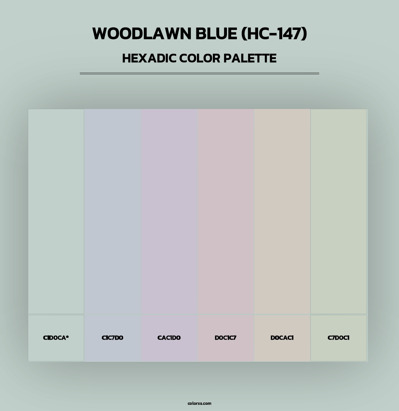 Woodlawn Blue (HC-147) - Hexadic Color Palette