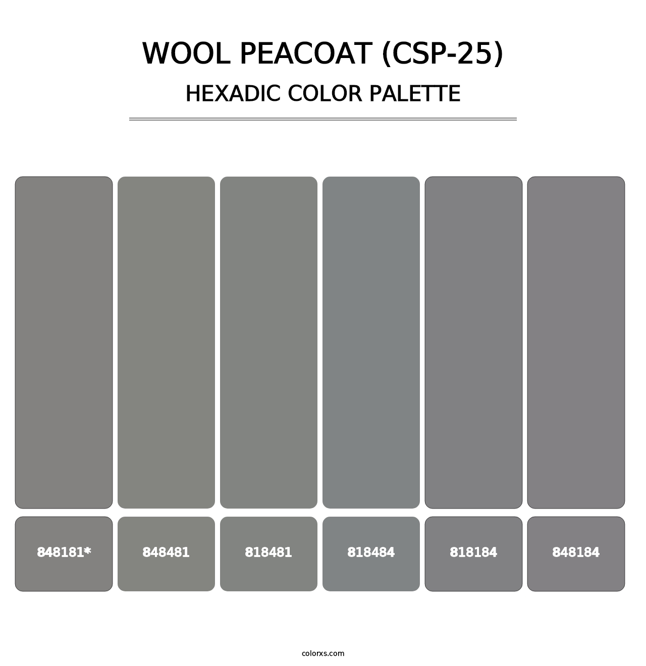 Wool Peacoat (CSP-25) - Hexadic Color Palette
