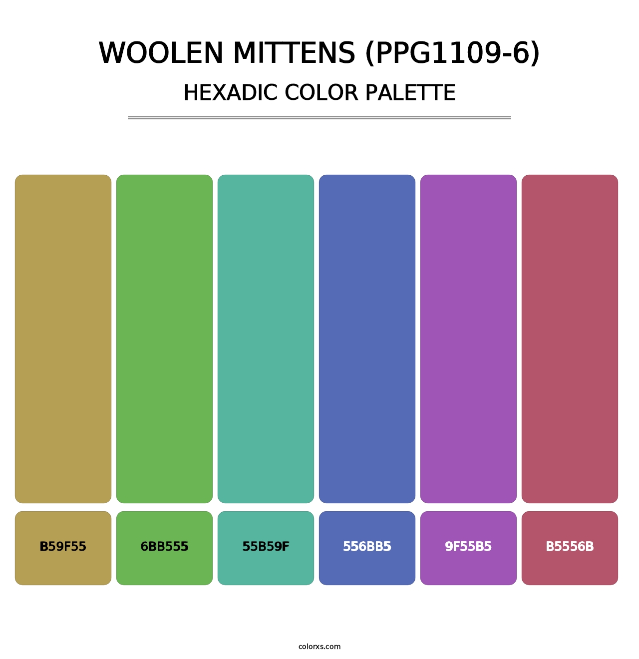 Woolen Mittens (PPG1109-6) - Hexadic Color Palette