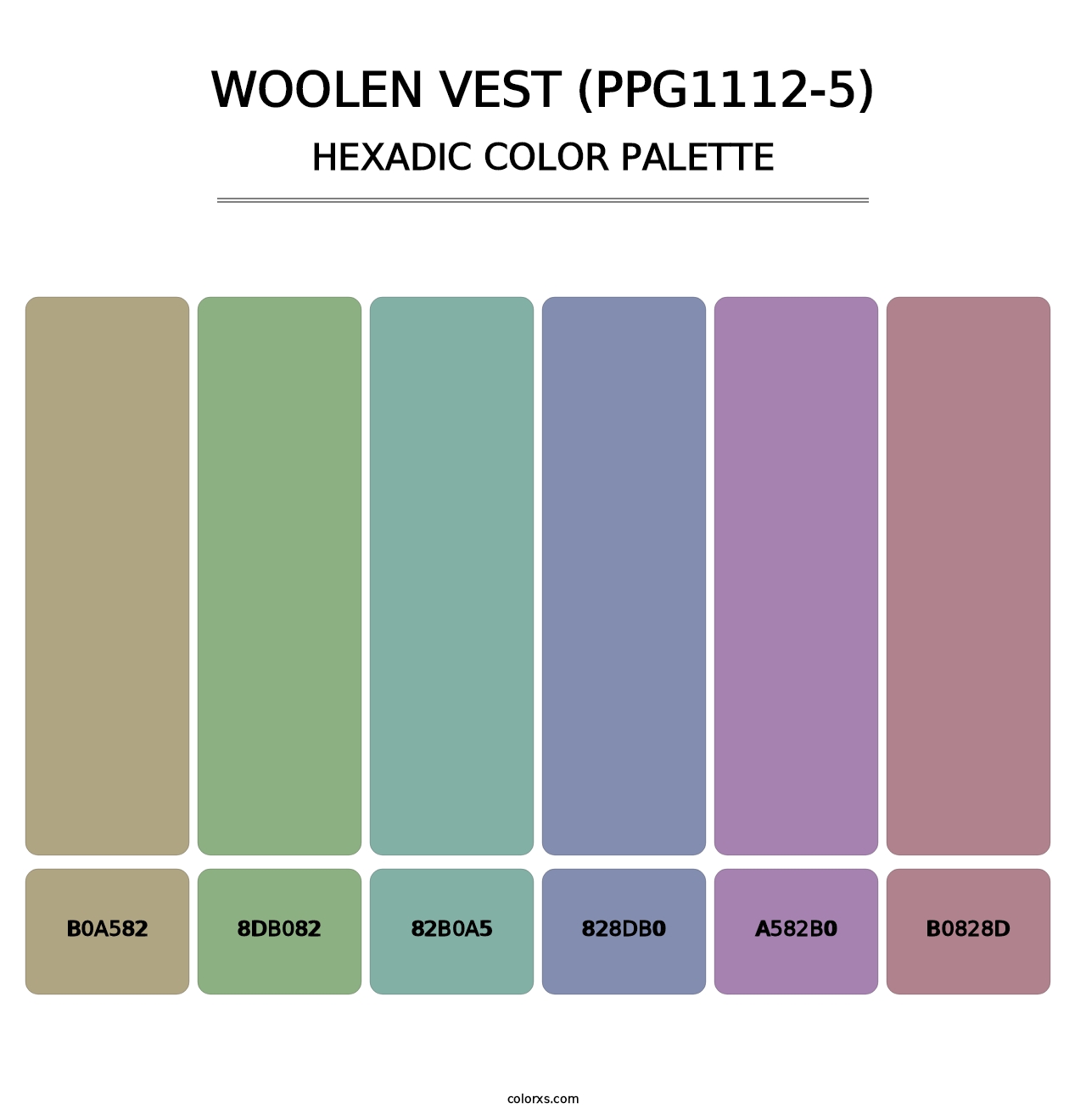 Woolen Vest (PPG1112-5) - Hexadic Color Palette