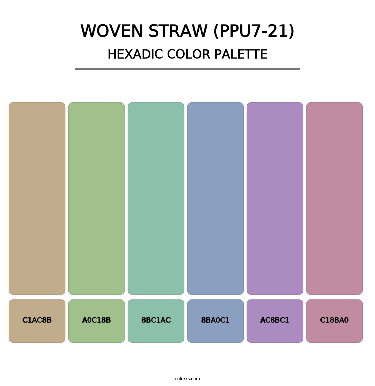 Woven Straw (PPU7-21) - Hexadic Color Palette