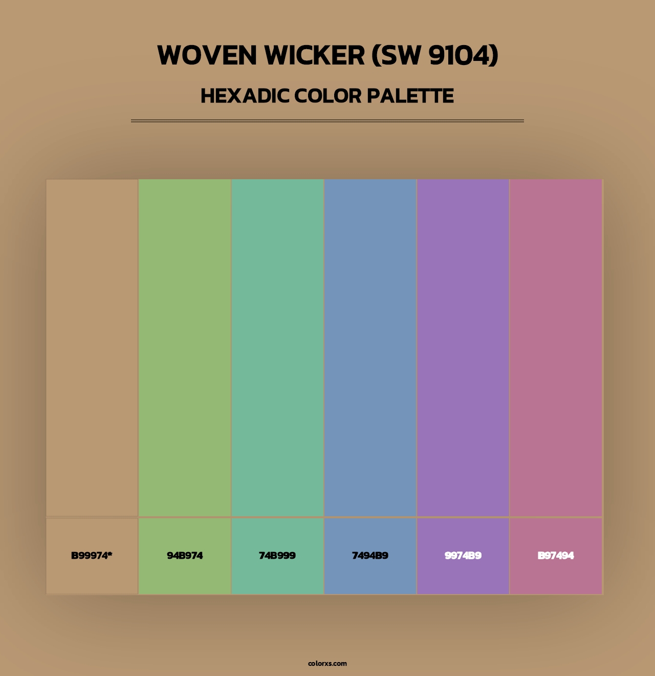 Woven Wicker (SW 9104) - Hexadic Color Palette