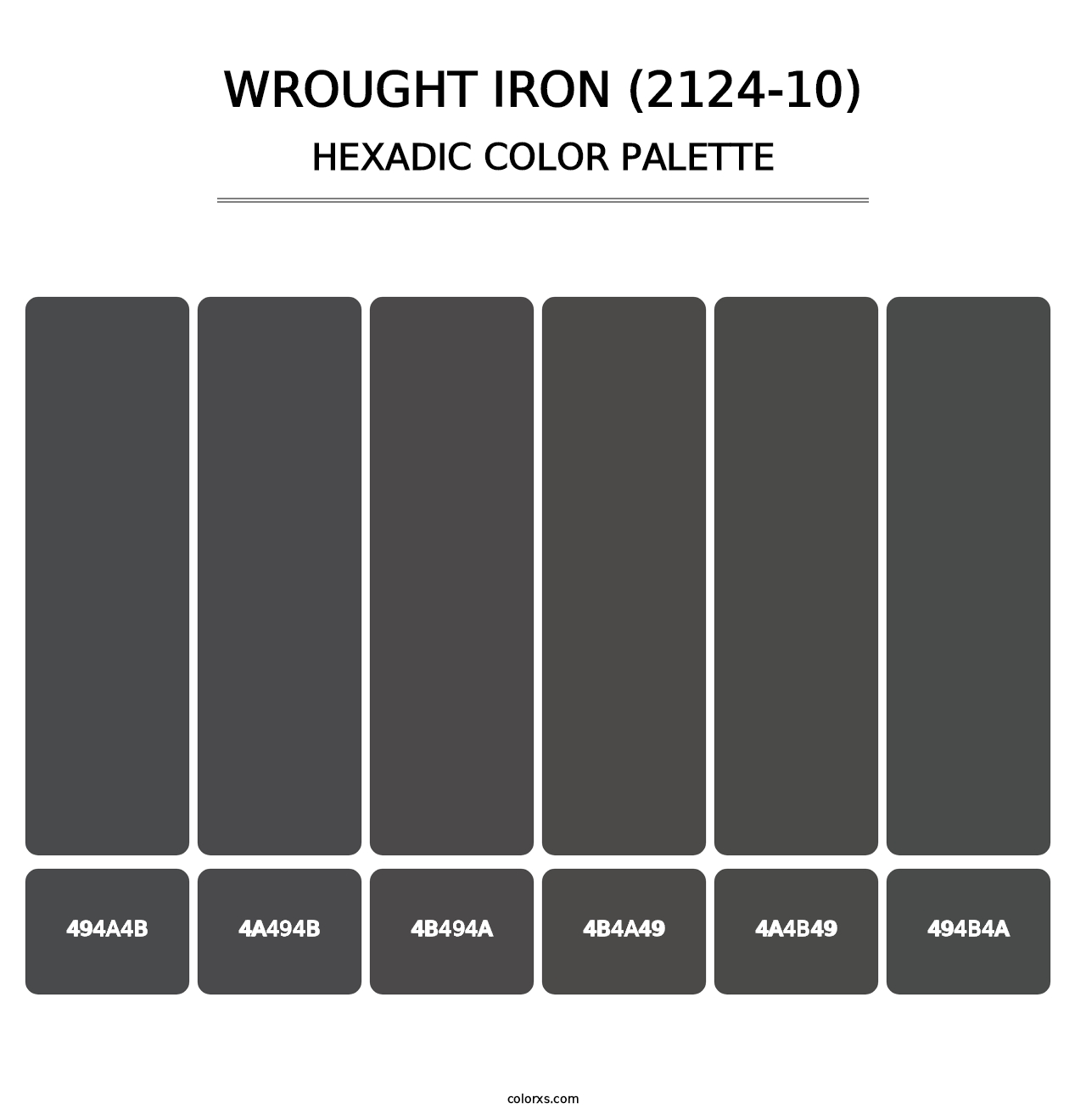 Wrought Iron (2124-10) - Hexadic Color Palette