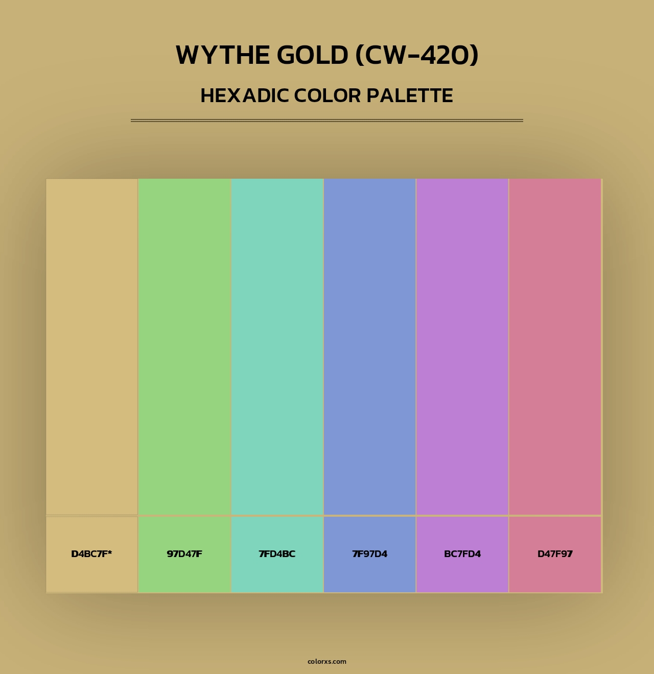 Wythe Gold (CW-420) - Hexadic Color Palette