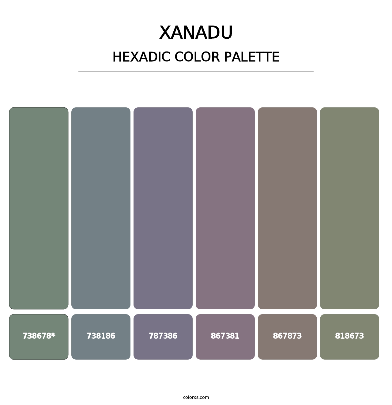 Xanadu - Hexadic Color Palette