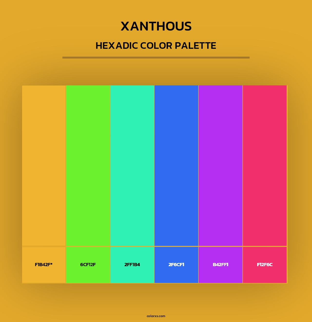 Xanthous - Hexadic Color Palette