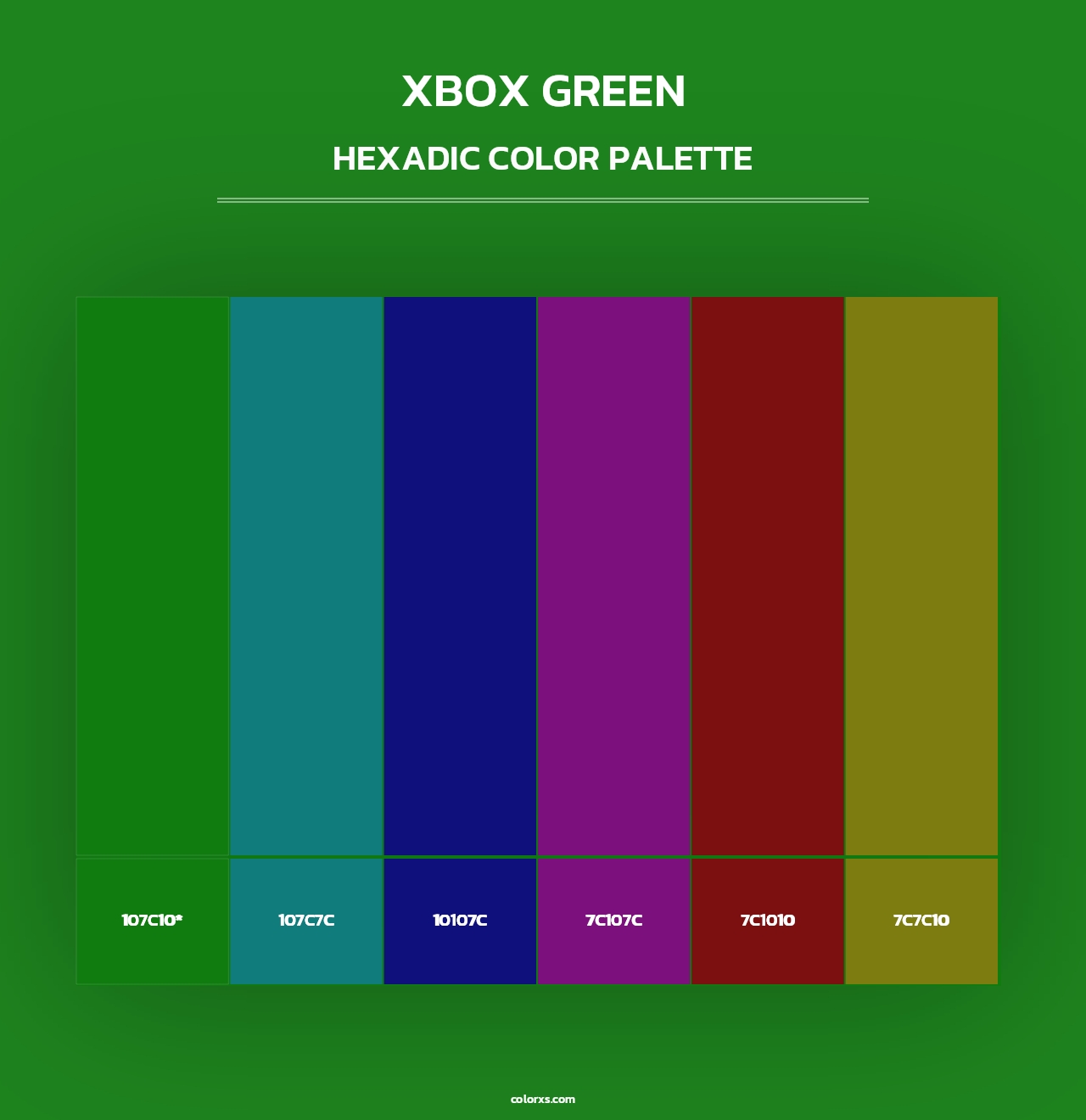 Xbox Green - Hexadic Color Palette