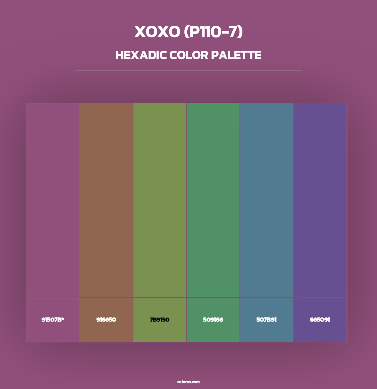 Xoxo (P110-7) - Hexadic Color Palette