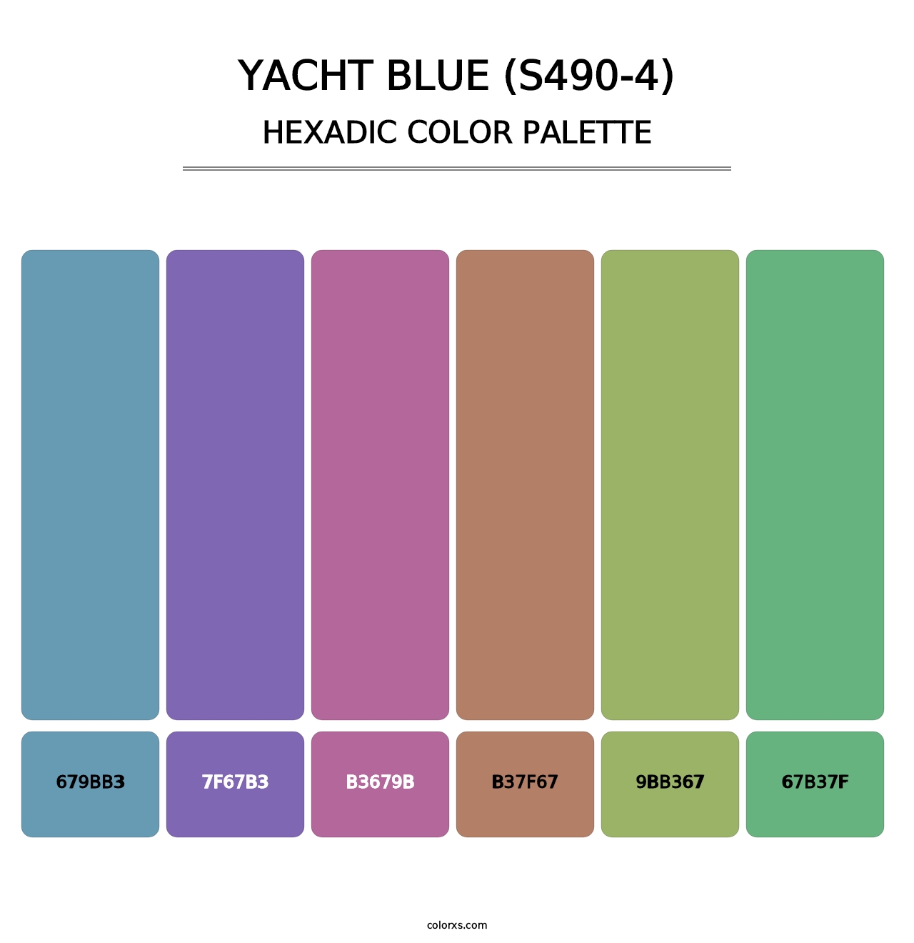 Yacht Blue (S490-4) - Hexadic Color Palette