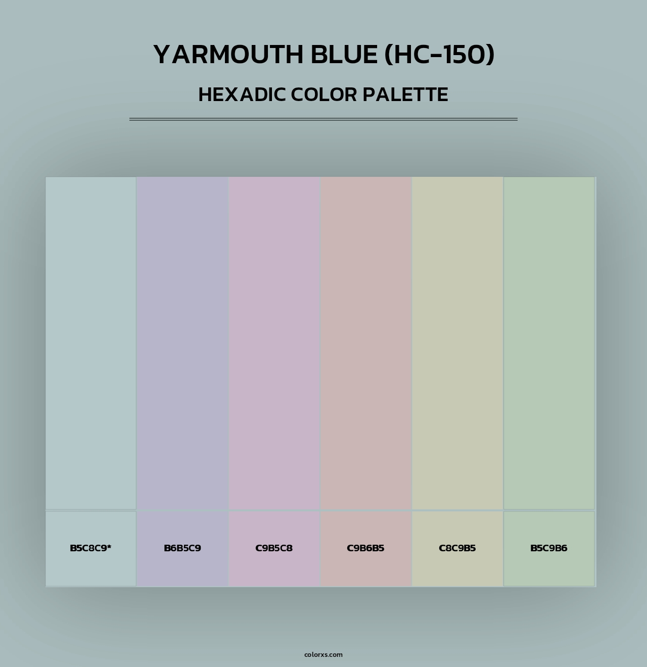 Yarmouth Blue (HC-150) - Hexadic Color Palette