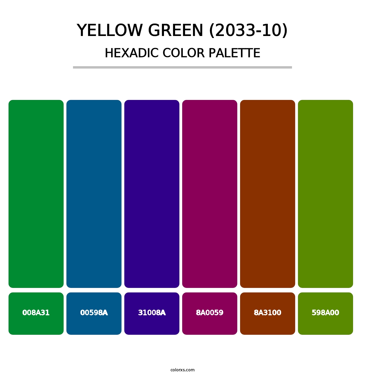 Yellow Green (2033-10) - Hexadic Color Palette