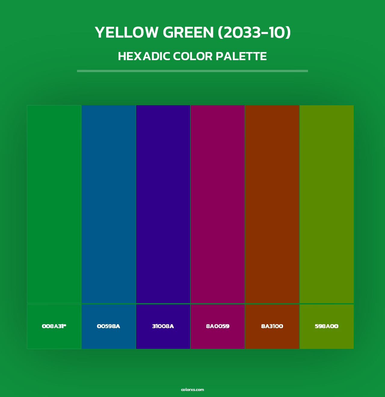 Yellow Green (2033-10) - Hexadic Color Palette