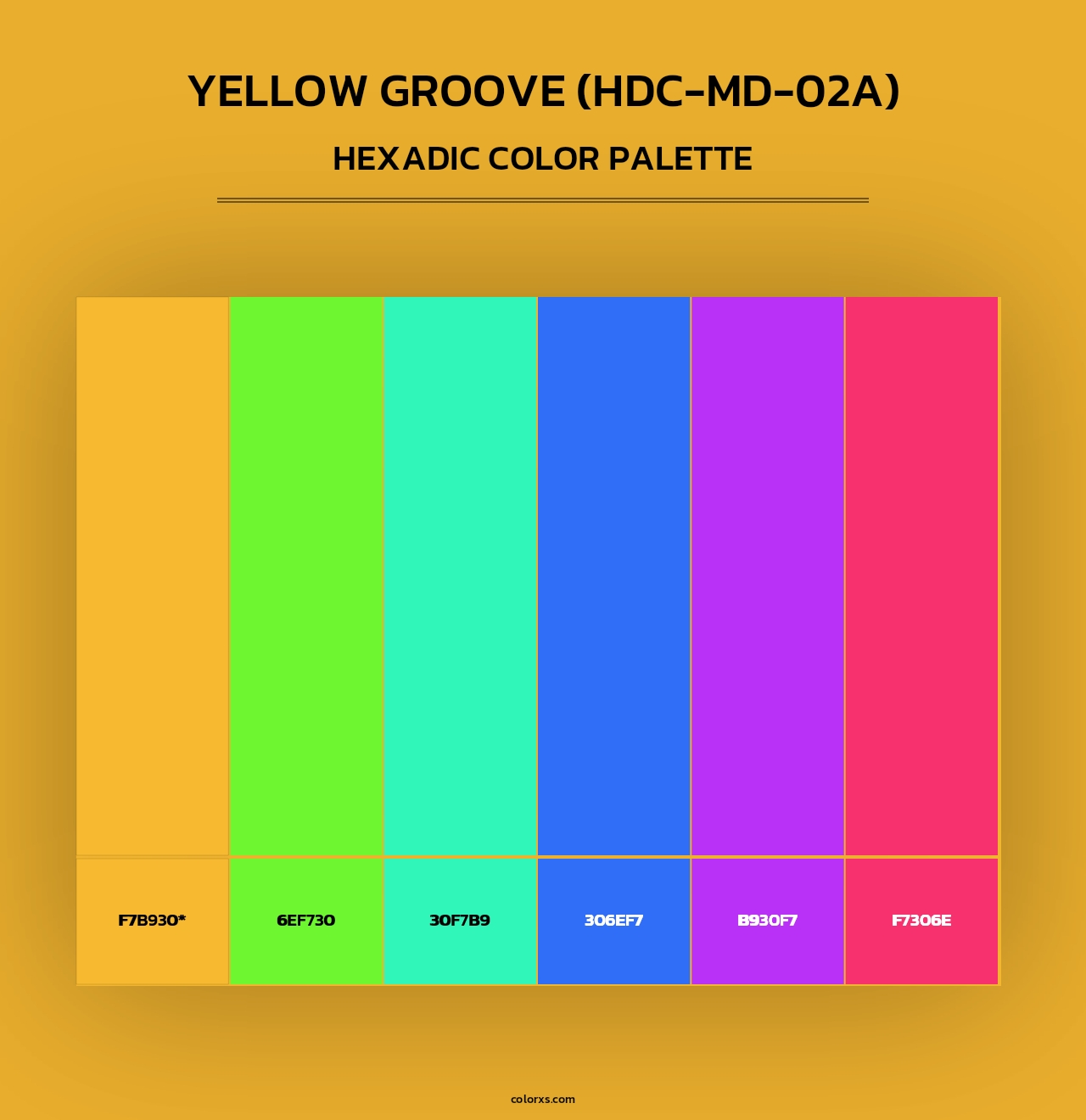 Yellow Groove (HDC-MD-02A) - Hexadic Color Palette