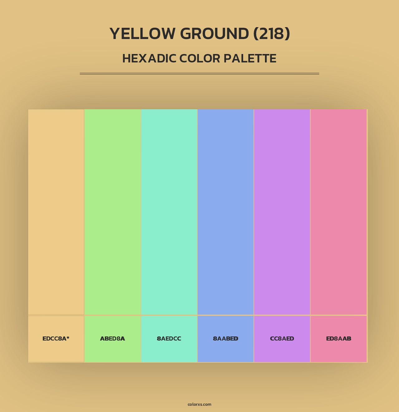 Yellow Ground (218) - Hexadic Color Palette