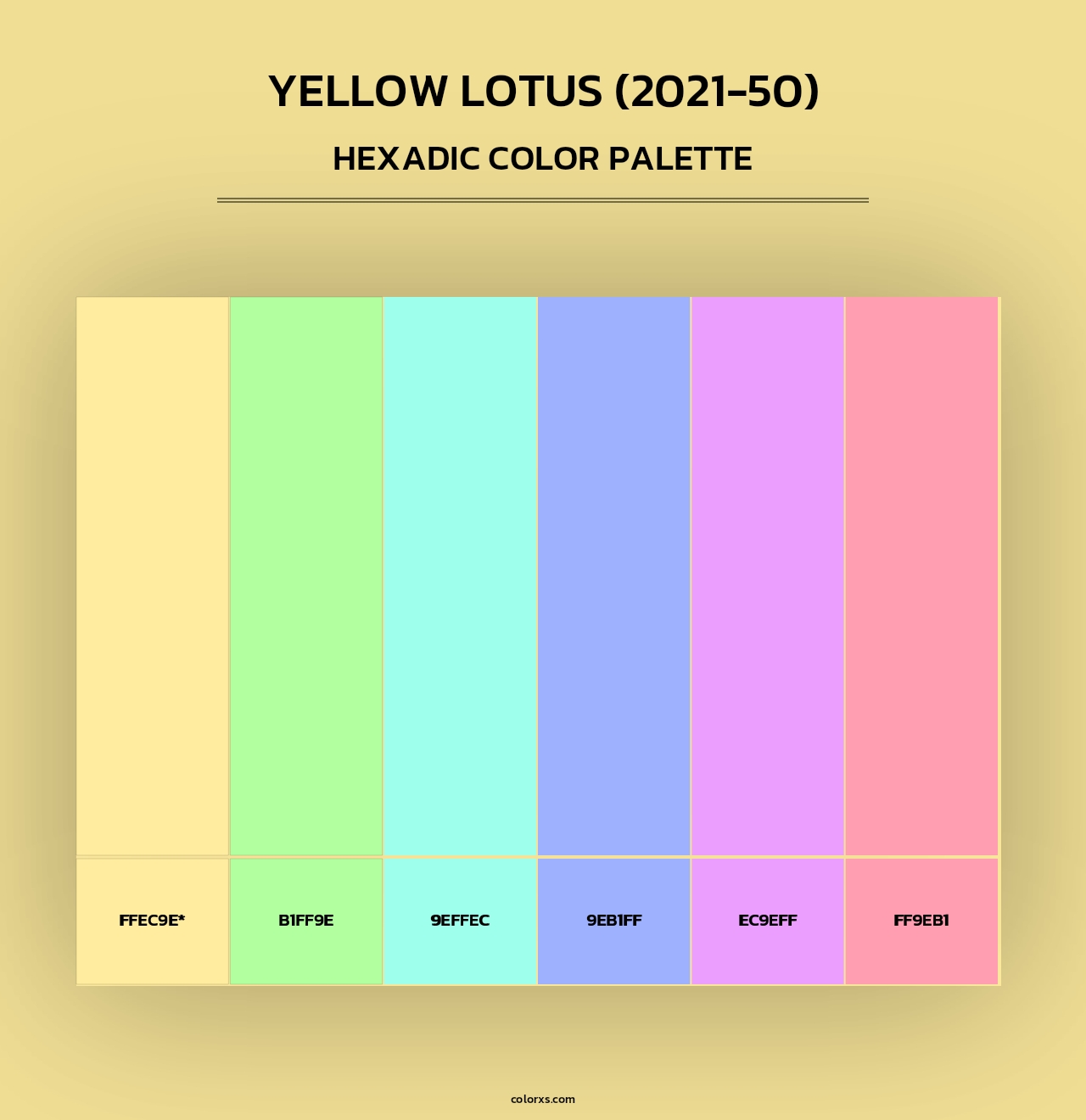 Yellow Lotus (2021-50) - Hexadic Color Palette
