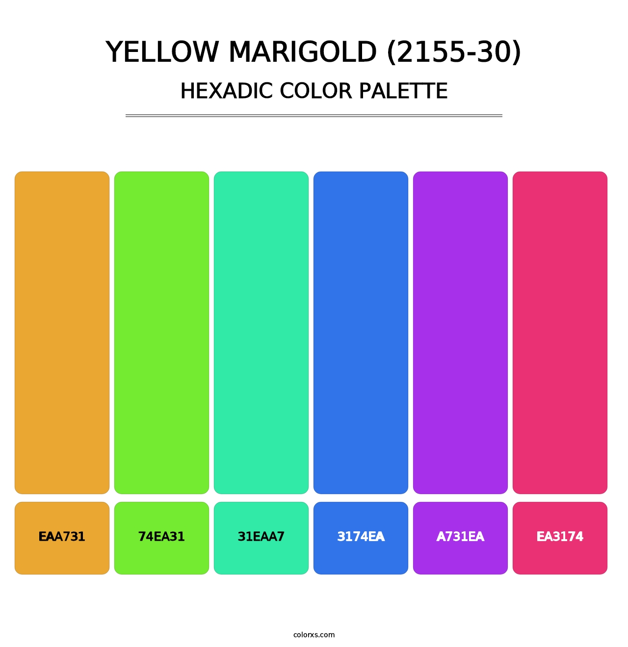 Yellow Marigold (2155-30) - Hexadic Color Palette