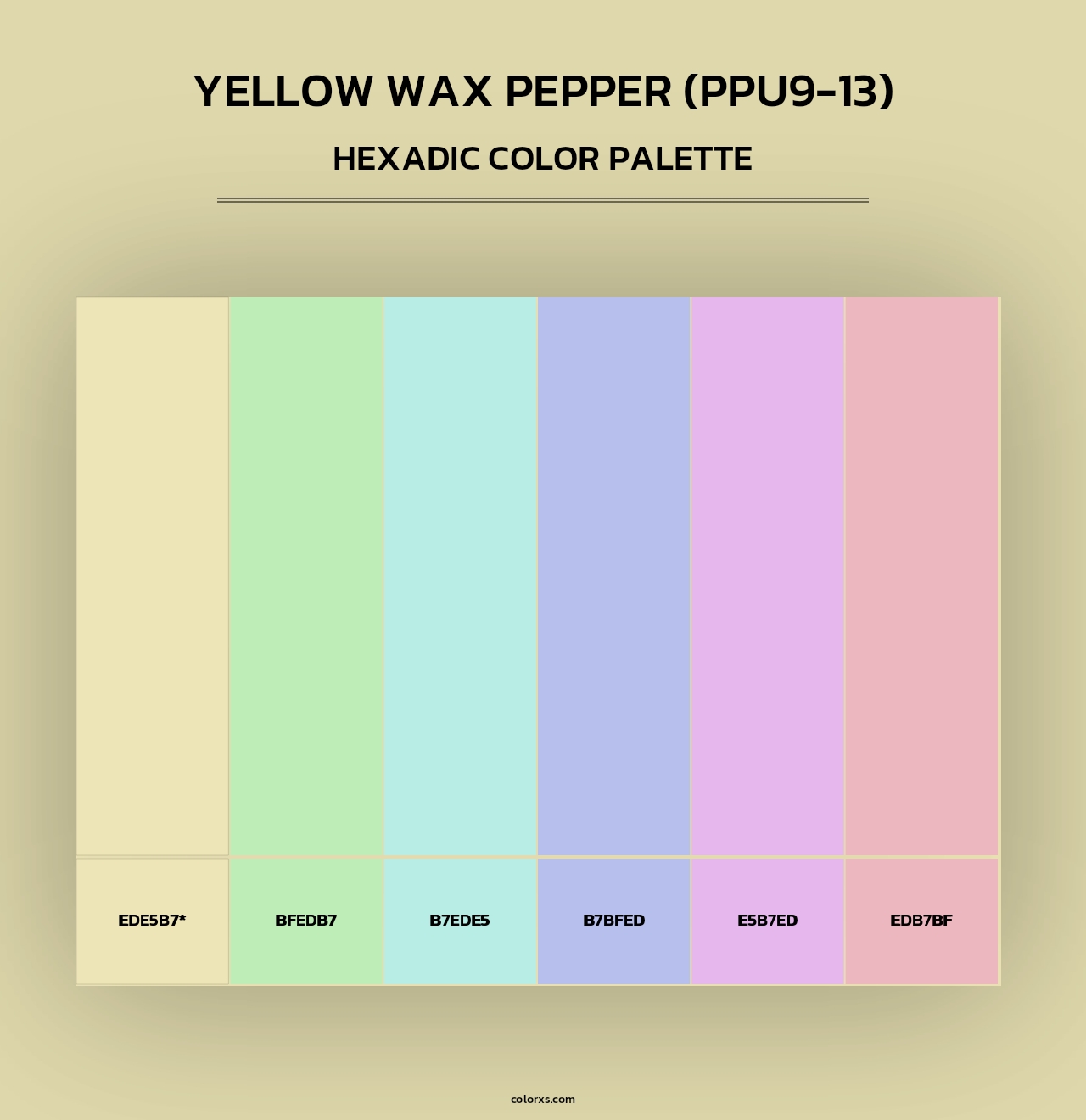 Yellow Wax Pepper (PPU9-13) - Hexadic Color Palette