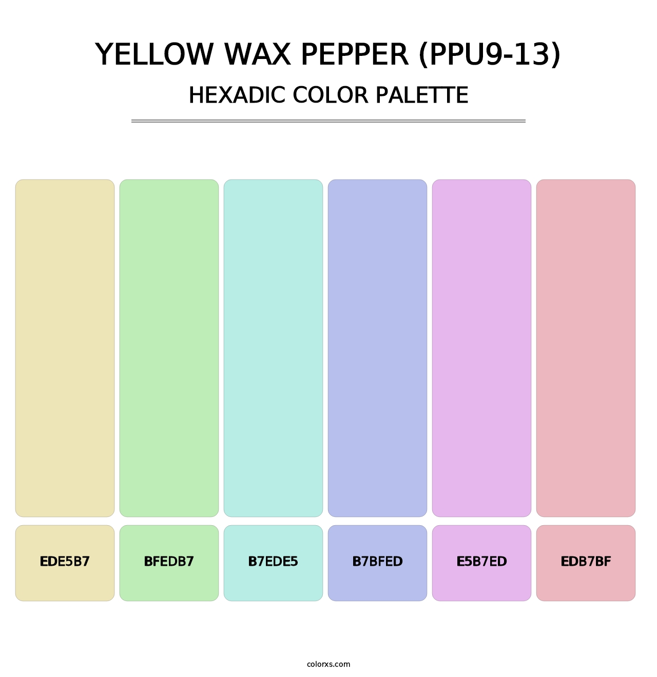 Yellow Wax Pepper (PPU9-13) - Hexadic Color Palette