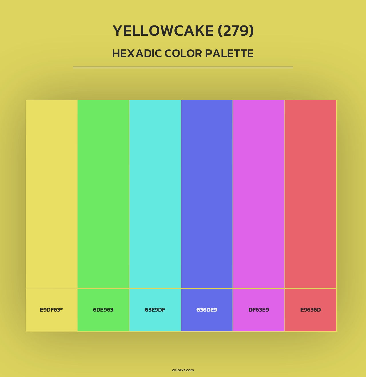 Yellowcake (279) - Hexadic Color Palette