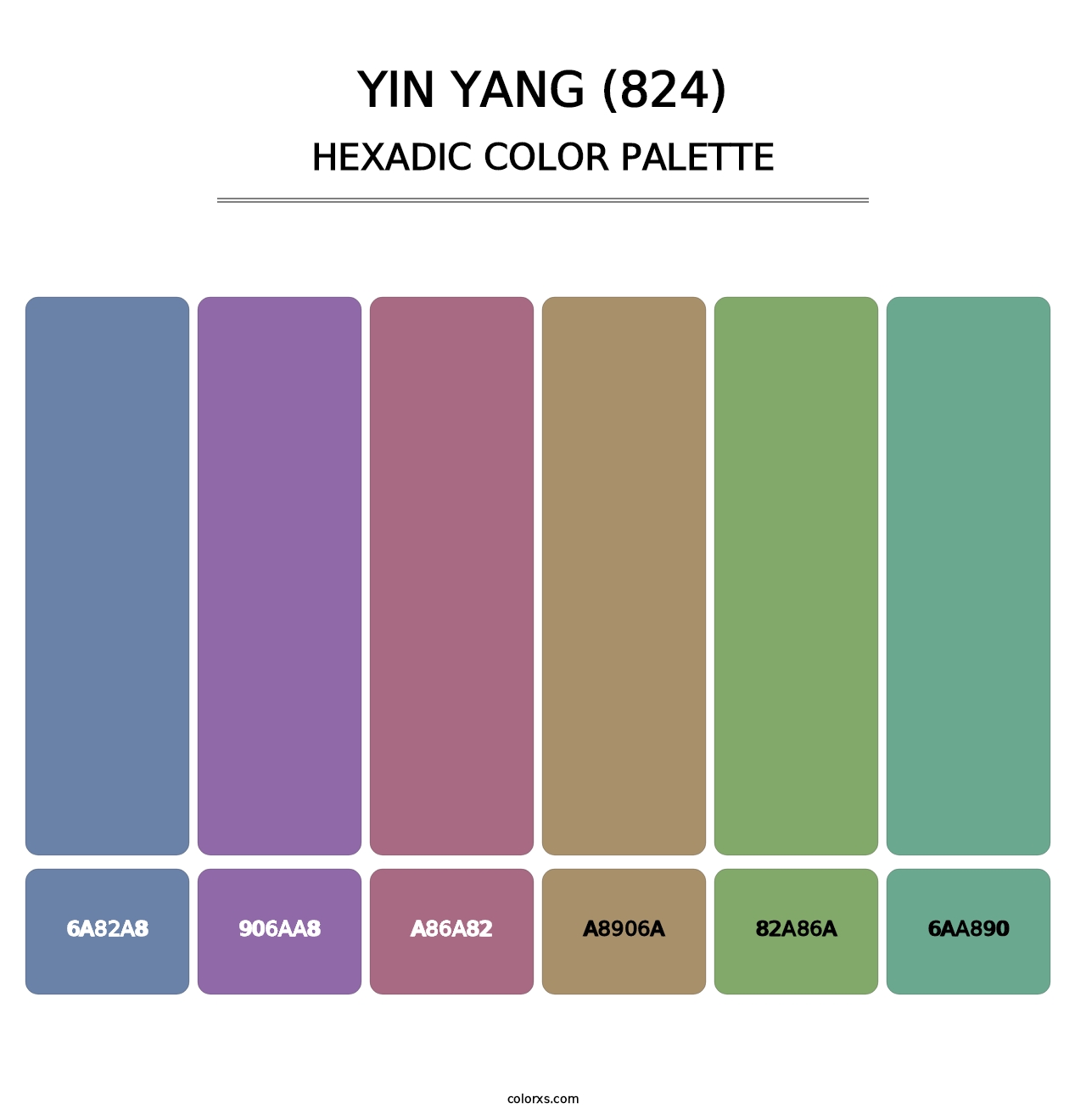 Yin Yang (824) - Hexadic Color Palette