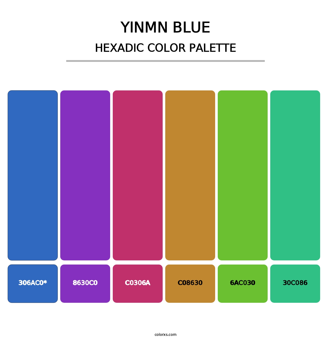YInMn Blue - Hexadic Color Palette