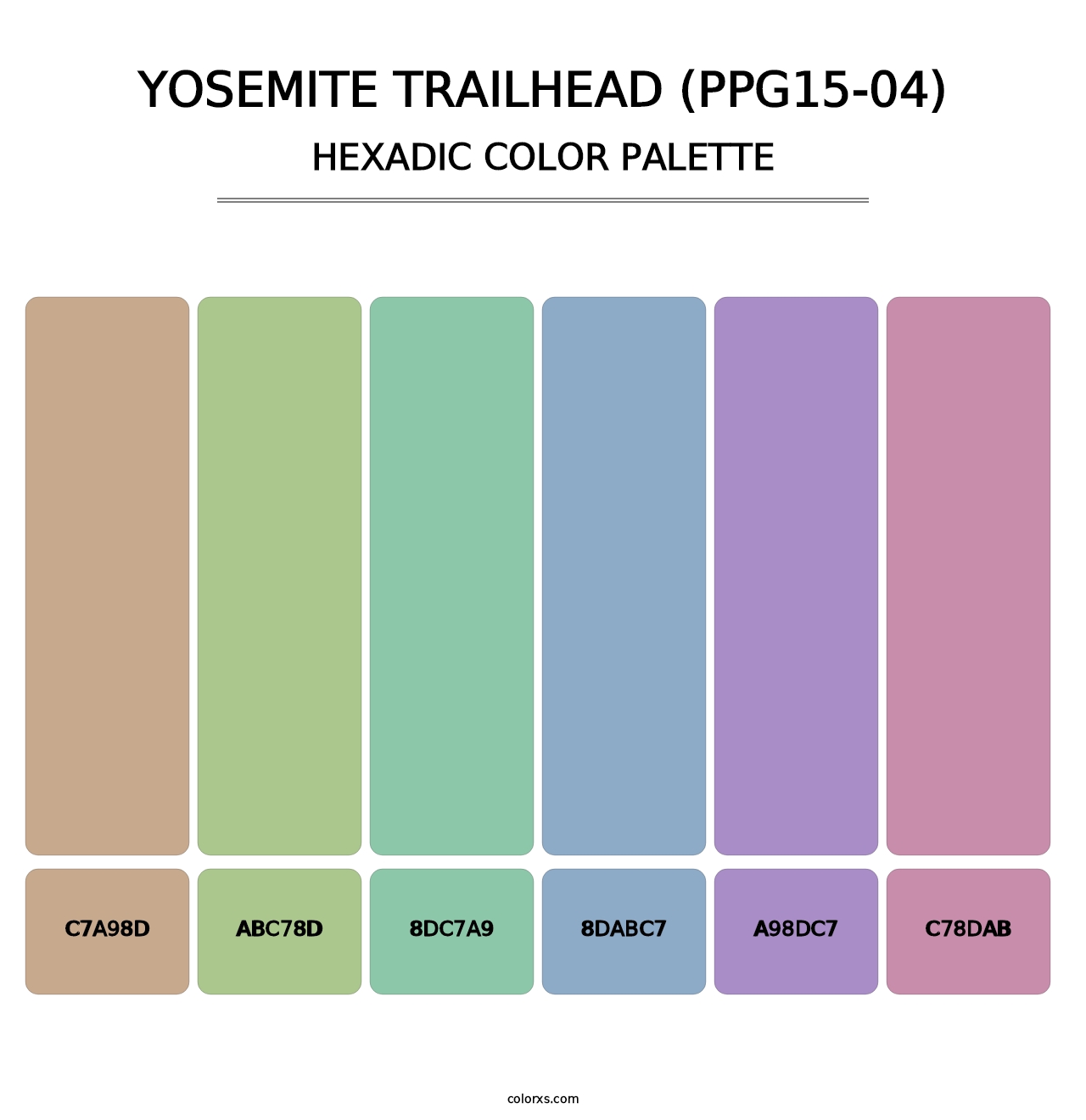 Yosemite Trailhead (PPG15-04) - Hexadic Color Palette
