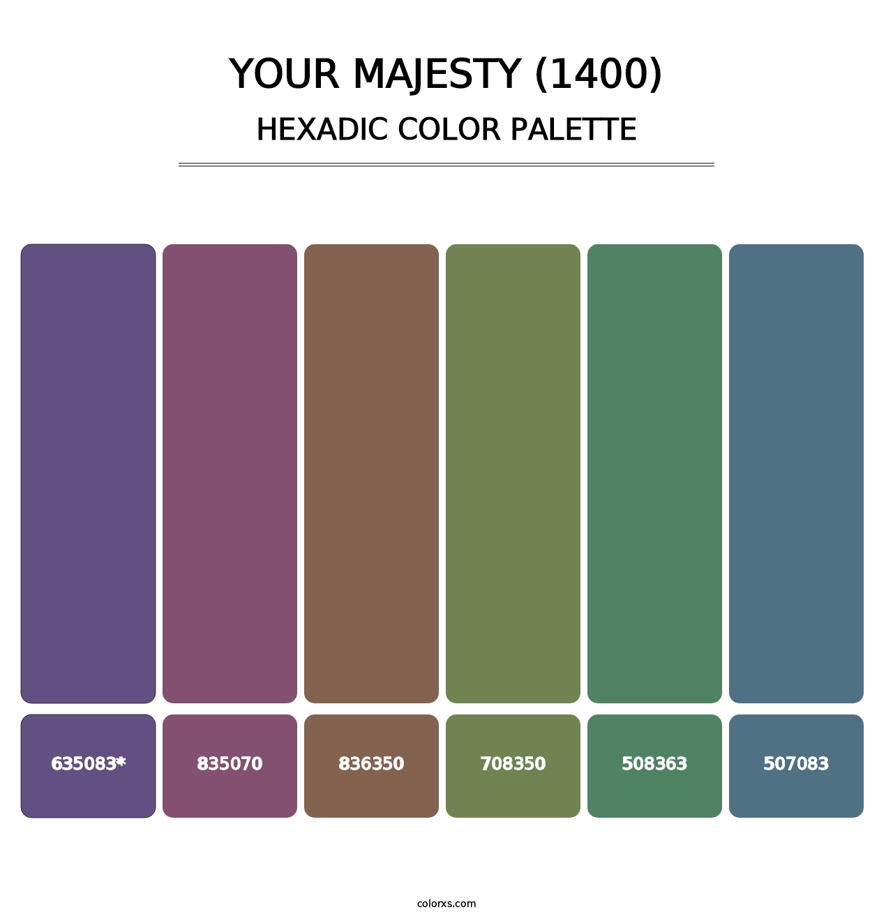 Your Majesty (1400) - Hexadic Color Palette