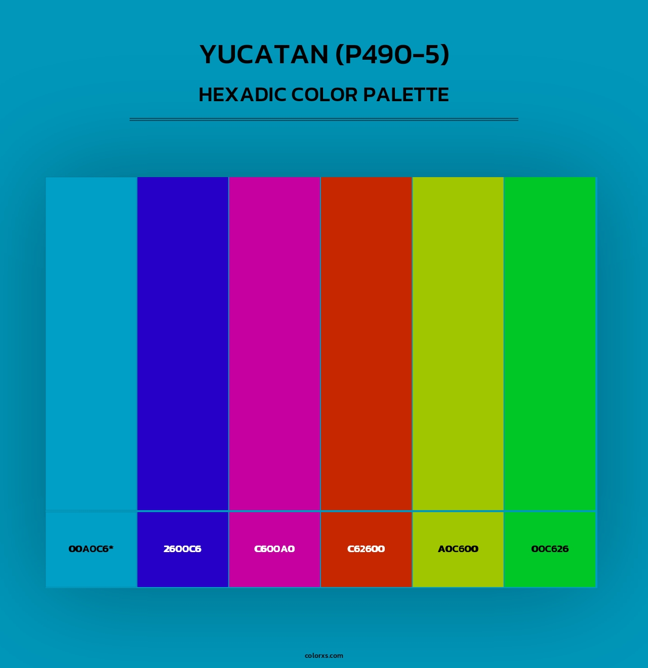 Yucatan (P490-5) - Hexadic Color Palette