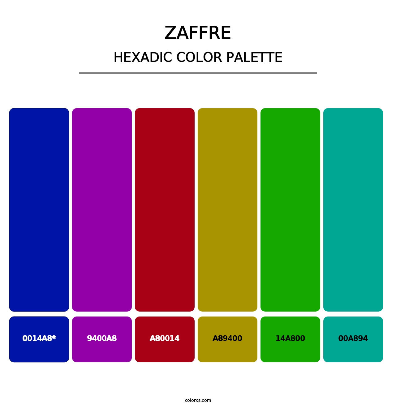 Zaffre - Hexadic Color Palette