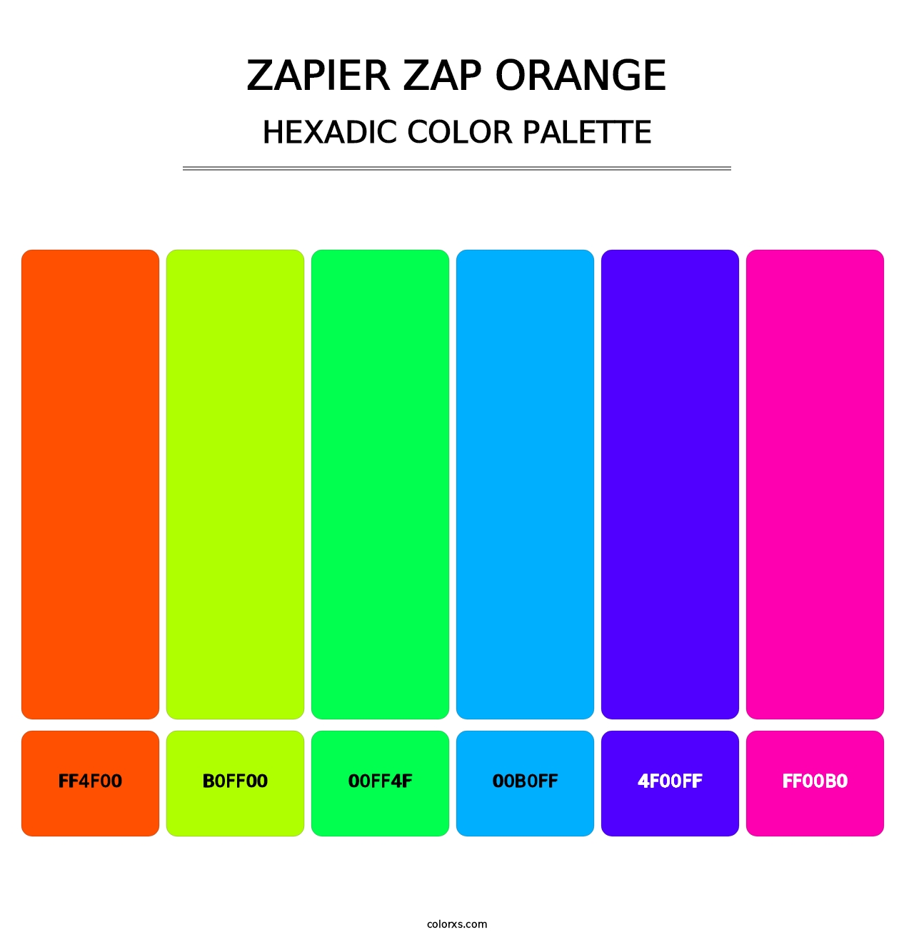 Zapier Zap Orange - Hexadic Color Palette