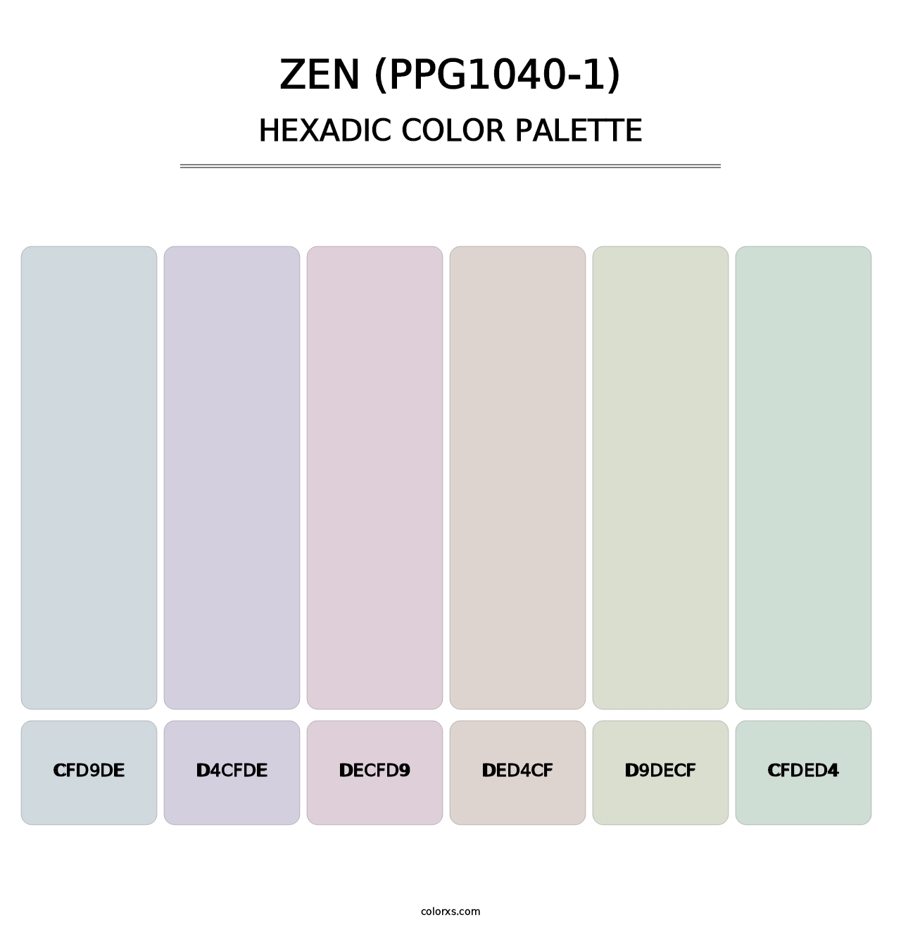 Zen (PPG1040-1) - Hexadic Color Palette