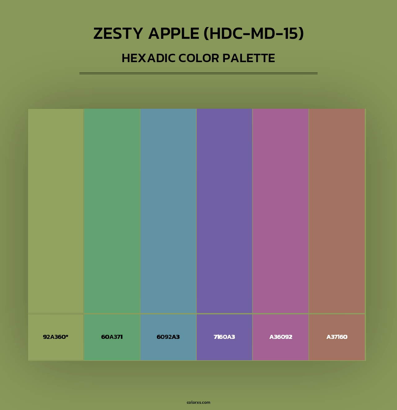 Zesty Apple (HDC-MD-15) - Hexadic Color Palette